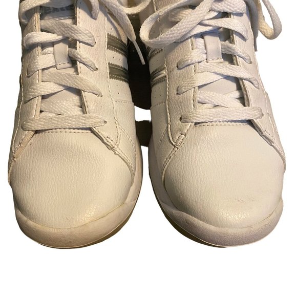 Dexter Slide Rite Bowling Shoes White Metallic Silver Sneakers Womens 8.5M - Picture 2 of 11